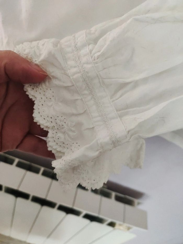 Chemise blanche brodée ancienne - photo numéro 4