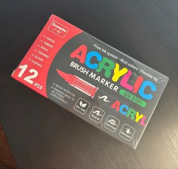 Feutres noirs Guangna x12