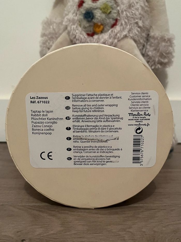 Peluche lapin Tap Tap 33 cm Les Zazous Moulin Roty - photo numéro 4