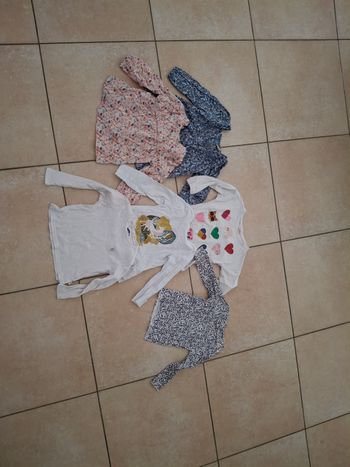 Lot 6 hauts manches longues fille 3 ans été automne