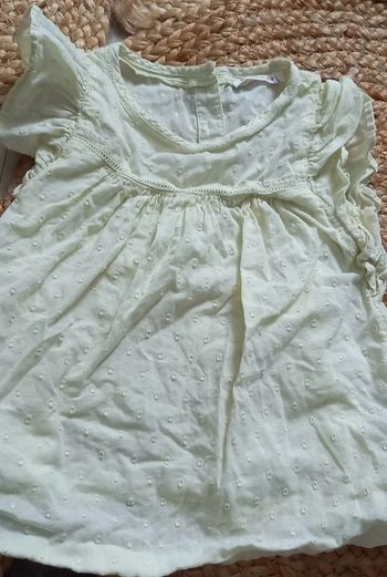 Blouse manche courte jaune 5 ans
