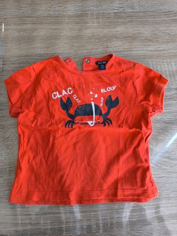 Tee shirt manches courtes garçon 12 mois