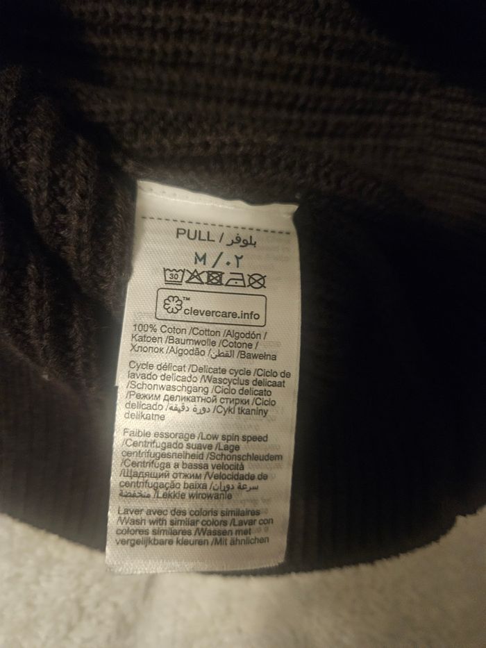 Pull Jules Homme – Maille Côtelée Épaisse – 100% Coton – T. M – Couleur Marron/Chocolat - photo numéro 7