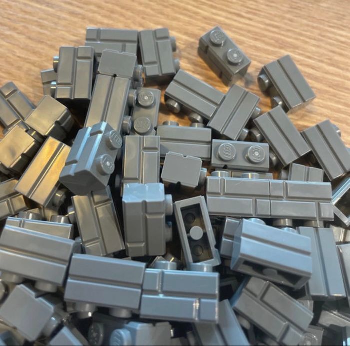 Lot de 200 bricks LEGO type Mur gris foncé 2x1 réf 6000311 - photo numéro 6