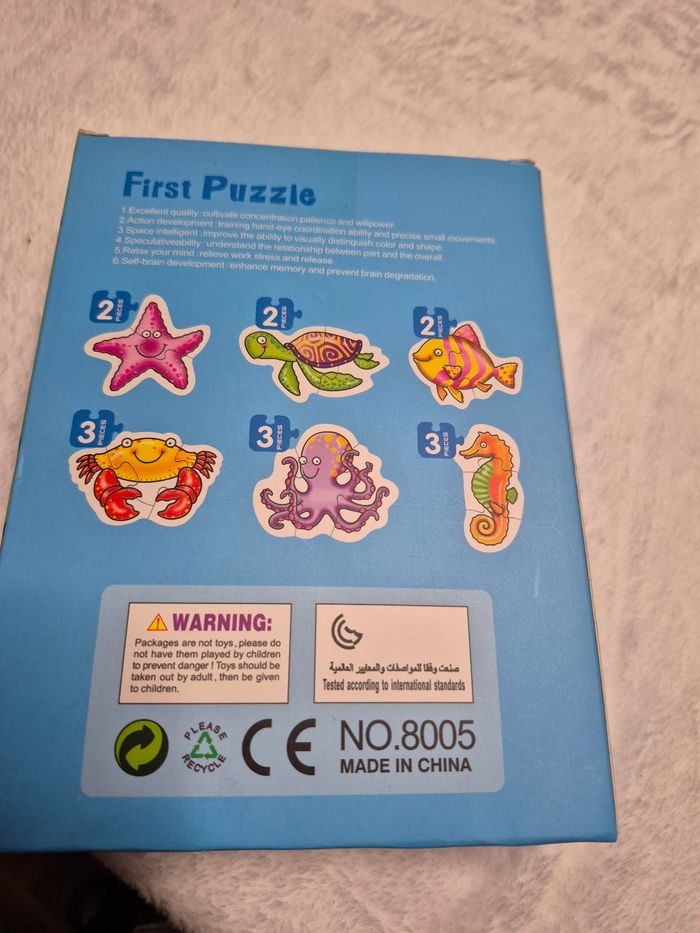 6 puzzles 2 à 3 pièces neufs - photo numéro 2