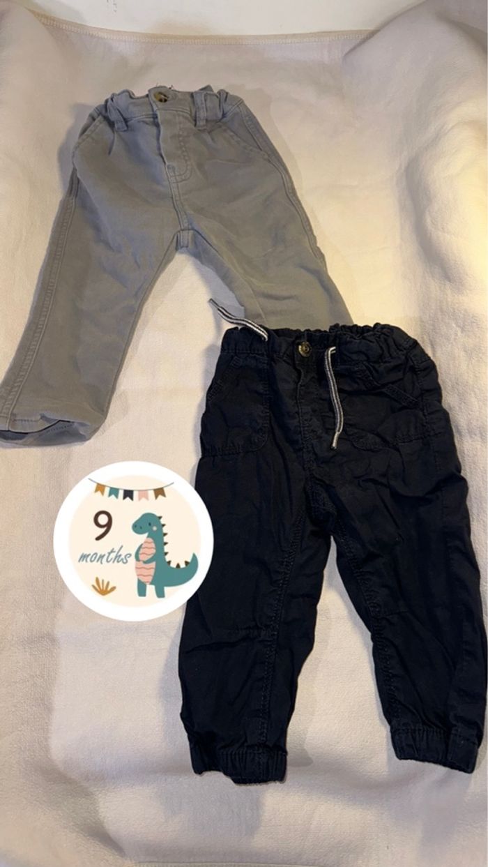Lot de deux pantalons taille 9mois