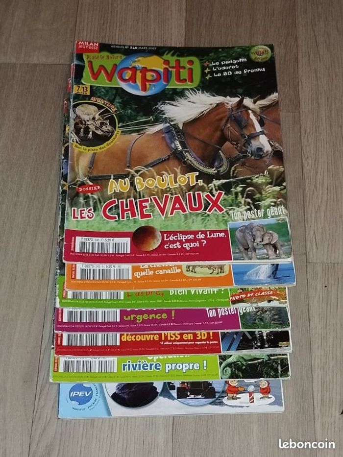 Lot de 7 magazines Wapiti année 2007-08 L023 - photo numéro 2