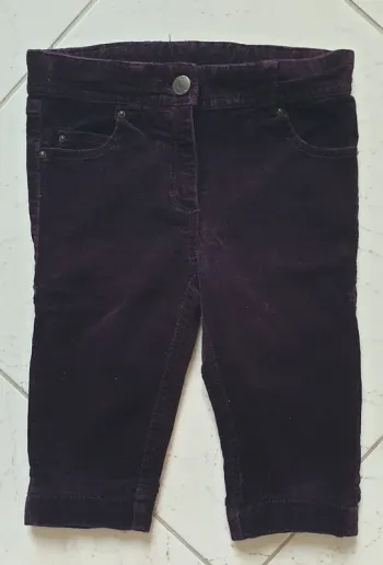 Short velours aubergine 8 ans