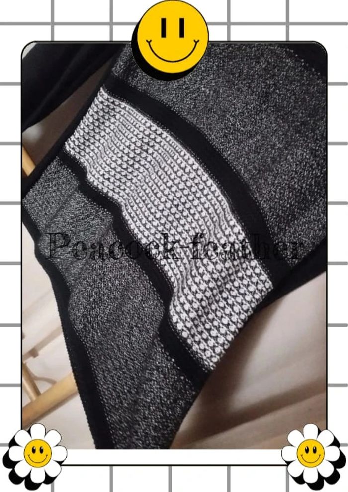 Pull noir gris T5 femme - photo numéro 6