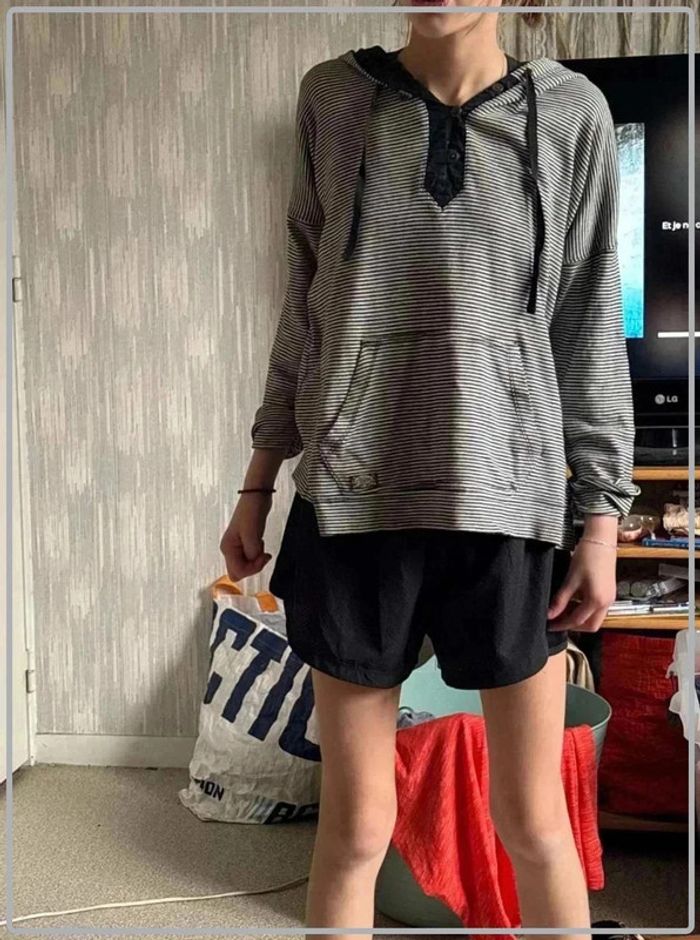 Pull  marinière  à  capuche Ralph Lauren taille  s/36
