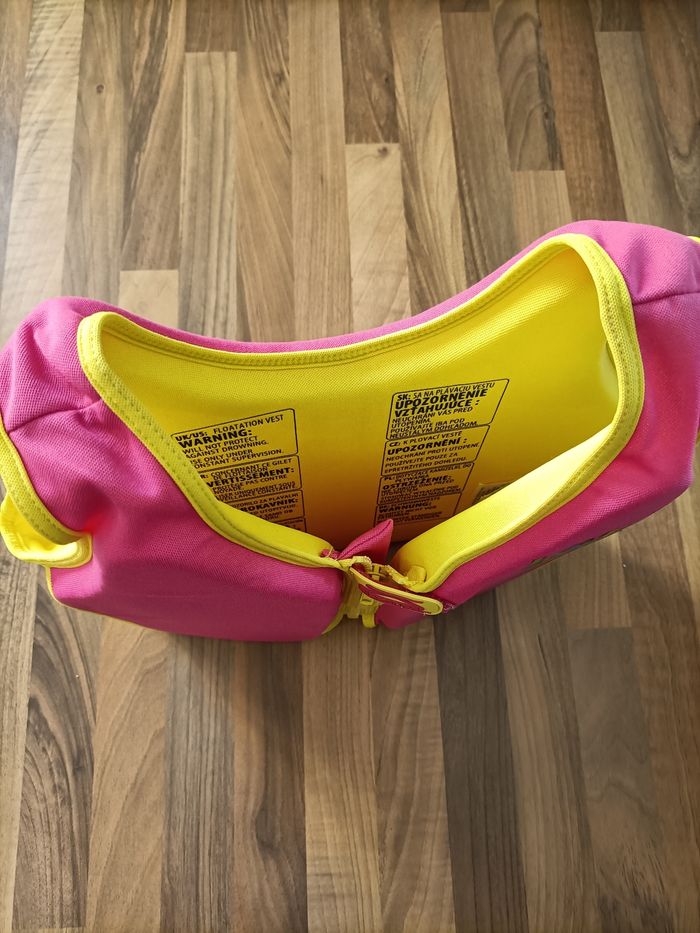 Gilet flottaison rose et jaune 18-30 kg - photo numéro 2