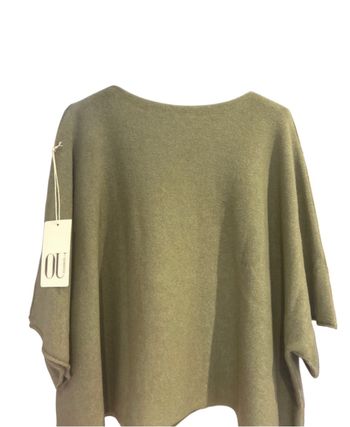 Pull tendance oversize kaki clair T.U