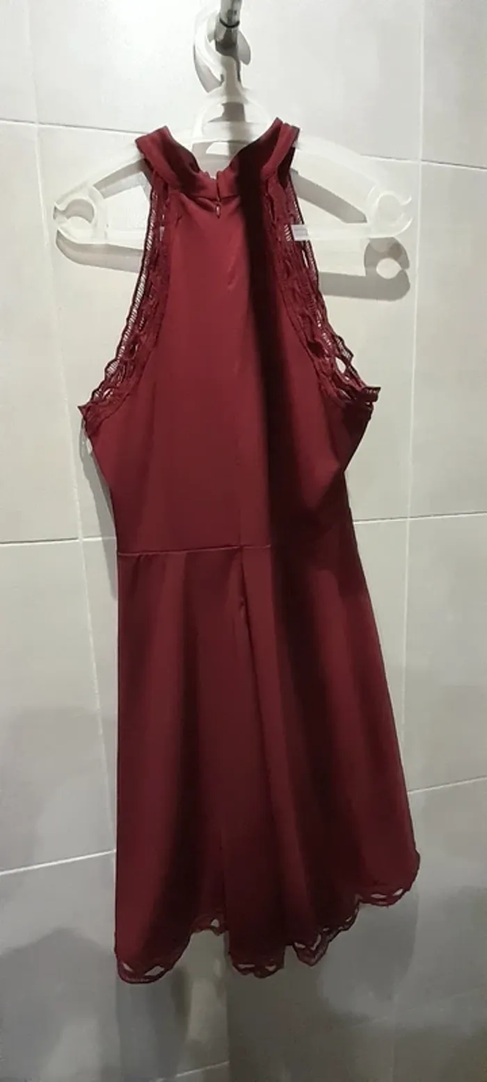 Robe Licol Bordeaux - photo numéro 2