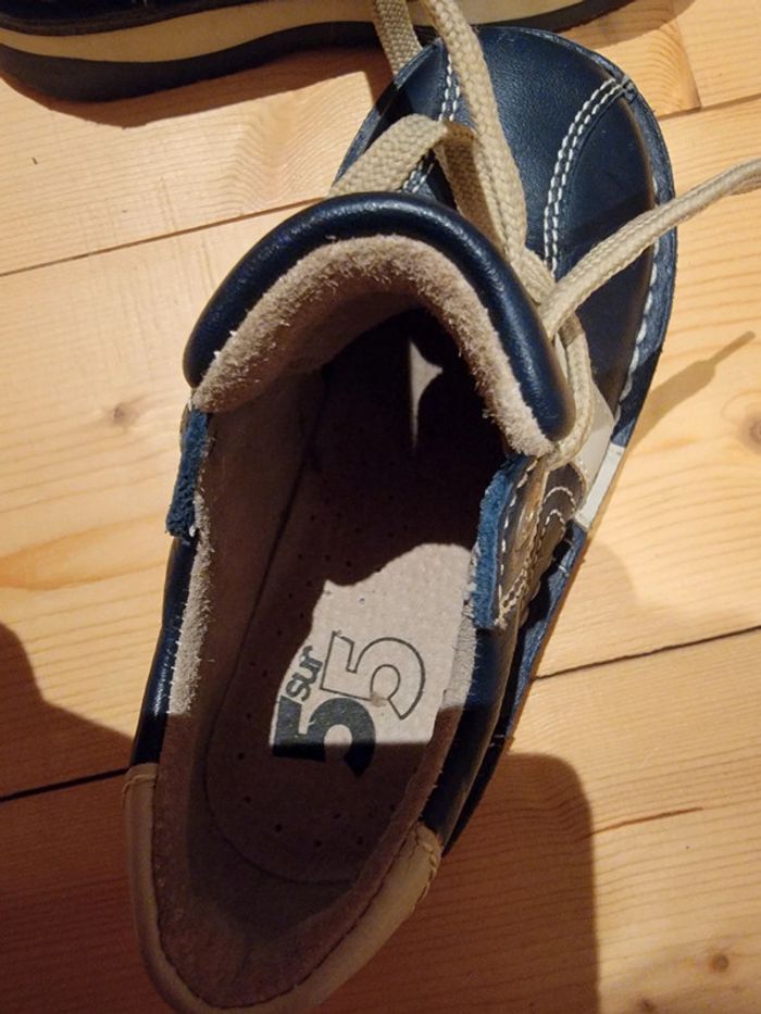 Chaussure type kickers bleu - photo numéro 4