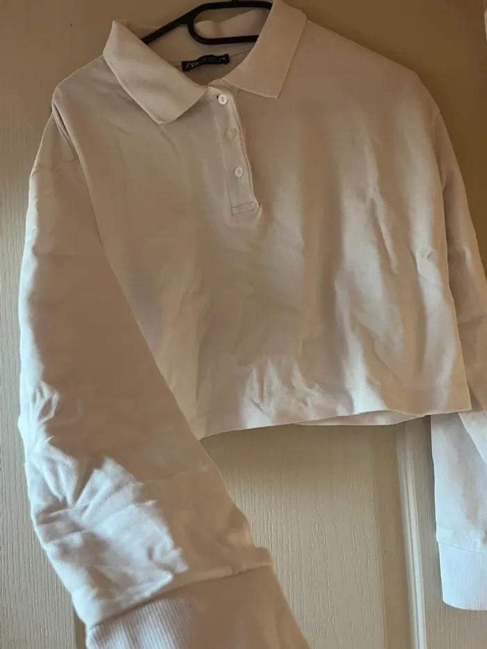polo zara blanc femme - photo numéro 3