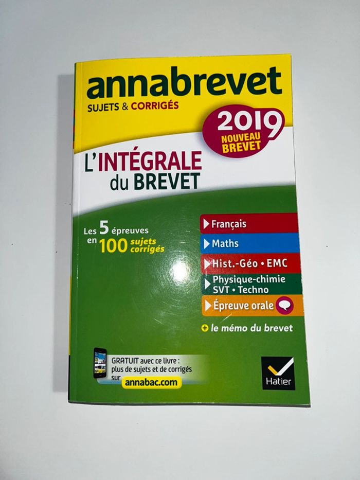 Livre scolaire : Annabrevet, l'intégral du brevet