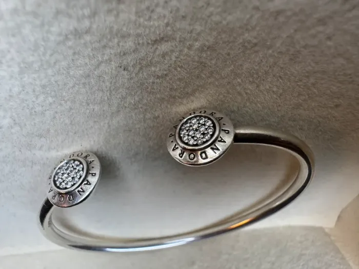Bracelet Jonc Ouvert Pandora Authentique Signature Taille 1 - photo numéro 3