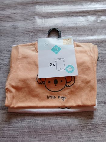 lot 2 barboteuse combishort garcon tex baby 67 cm 6 mois 
