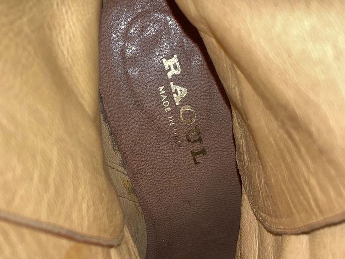 Boots camel en cuir taille 38 made in italy - photo numéro 7