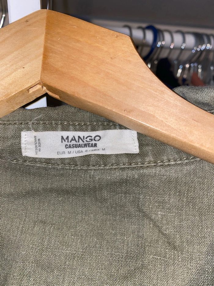 Robe chemise kaki Mango avec ceinture taille S - photo numéro 7