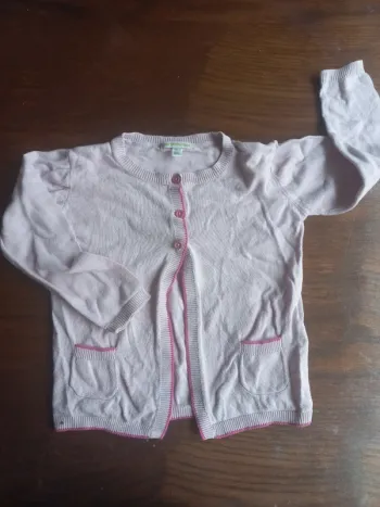 Gilet rose pâle vertbaudet 5ans 108cm