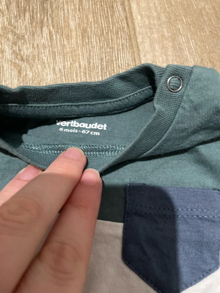 3 t-shirt verbaudet lion 6 mois - photo numéro 7