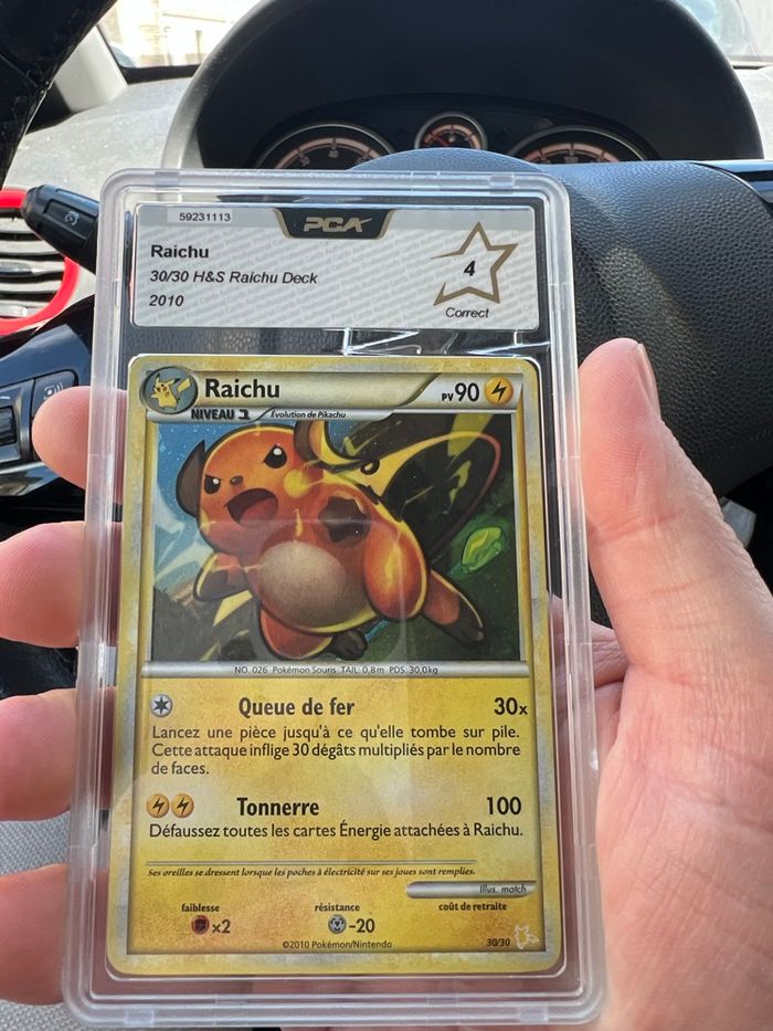 ⚡ Carte Pokémon Raichu Holo 2010 – Gradée PCA 4