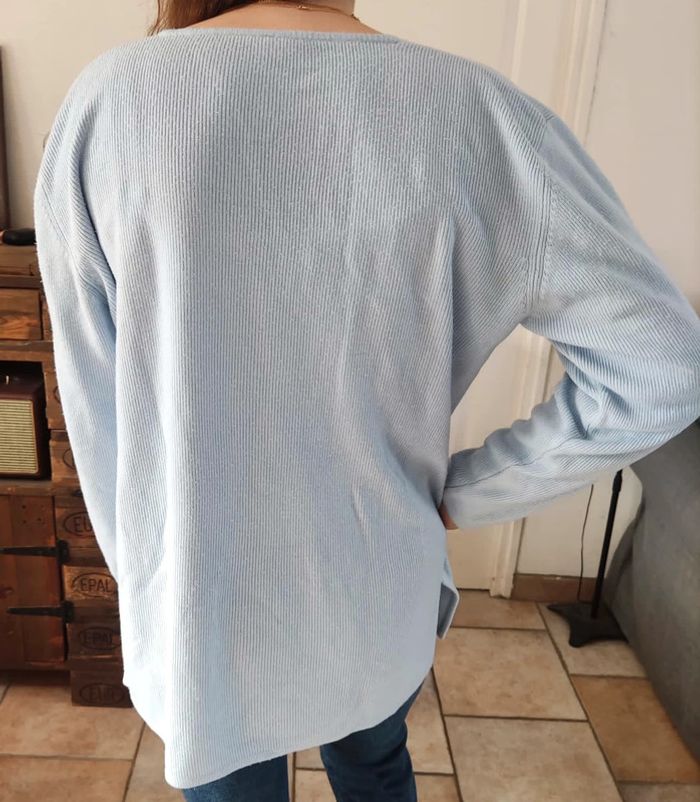 Pull fin bleu L (111) - photo numéro 2