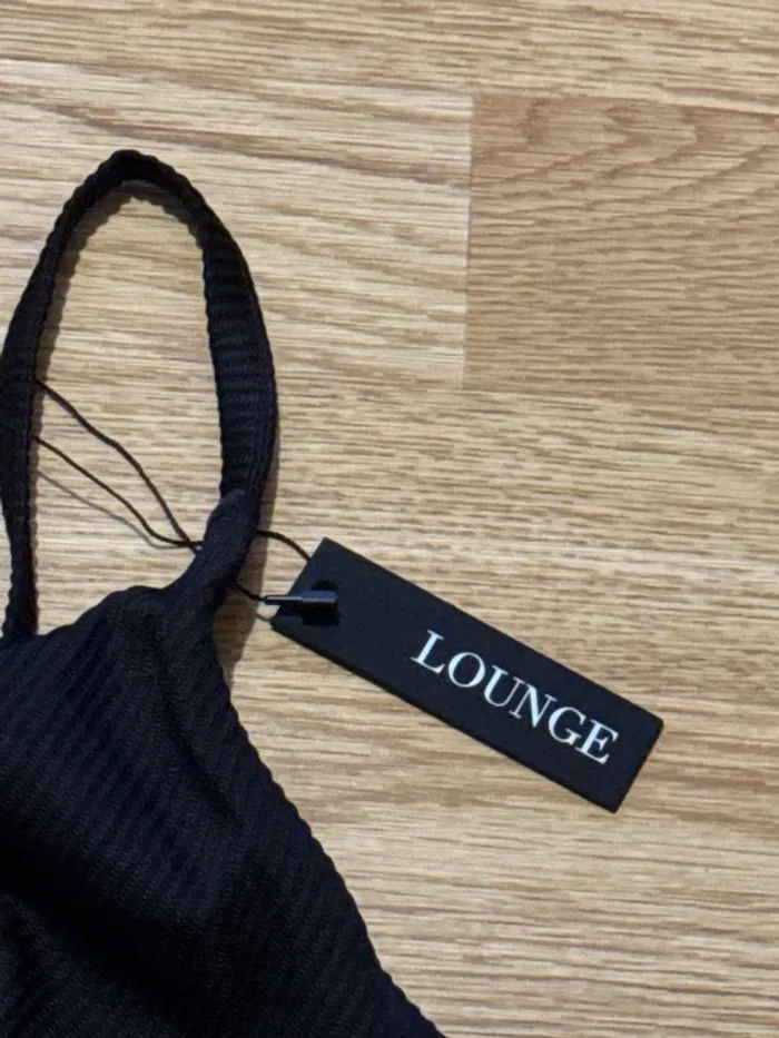 Soutien-gorge triangle noir côtelé taille XS - photo numéro 5