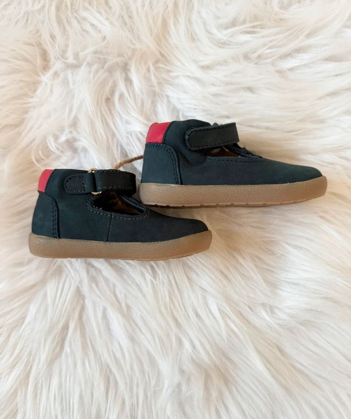 Chaussures bébé Obaïbi – Taille 20 – bleu marine/rouge – Neuf avec étiquette - photo numéro 7