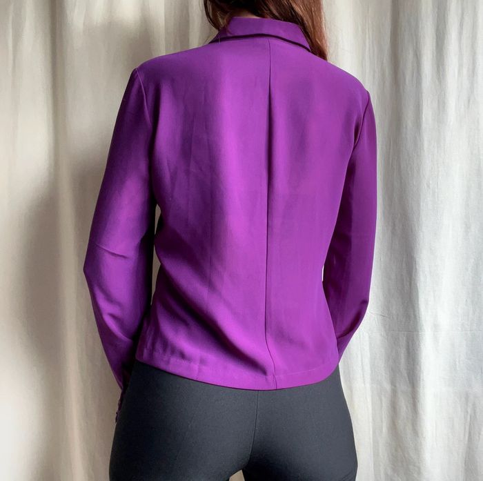 Chemise fluide violette sequins Whimsical whimsy vintage 90s - Taille M - photo numéro 4