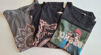 Lots de 3 Tee-shirts doux en taille L