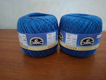 2 Pelotes de fil pour crochet, bleu