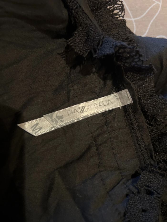 Gilet chic noir taille m 38 dentelle piaza italia - photo numéro 5