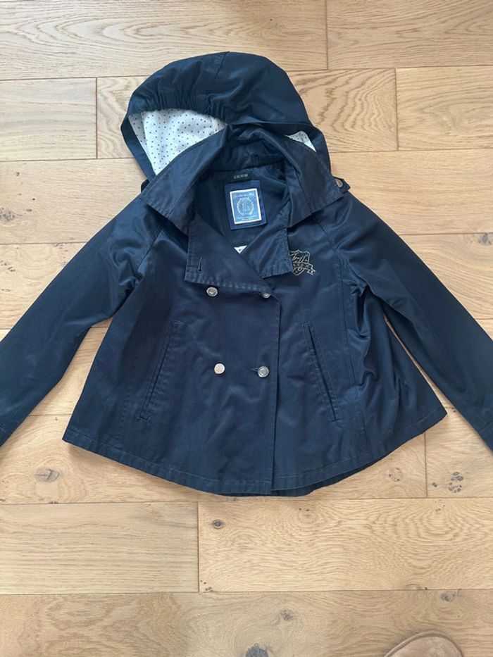 Veste trench court à capuche IKKS 10 ans veste caban double