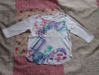 T-Shirt manches longues blanc 9 mois