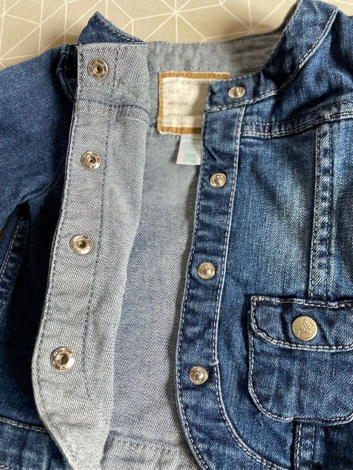 veste en jeans fille 6 mois obaibi - photo numéro 9