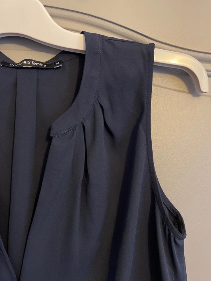 Haut bleu marine Monoprix taille 36 - photo numéro 3