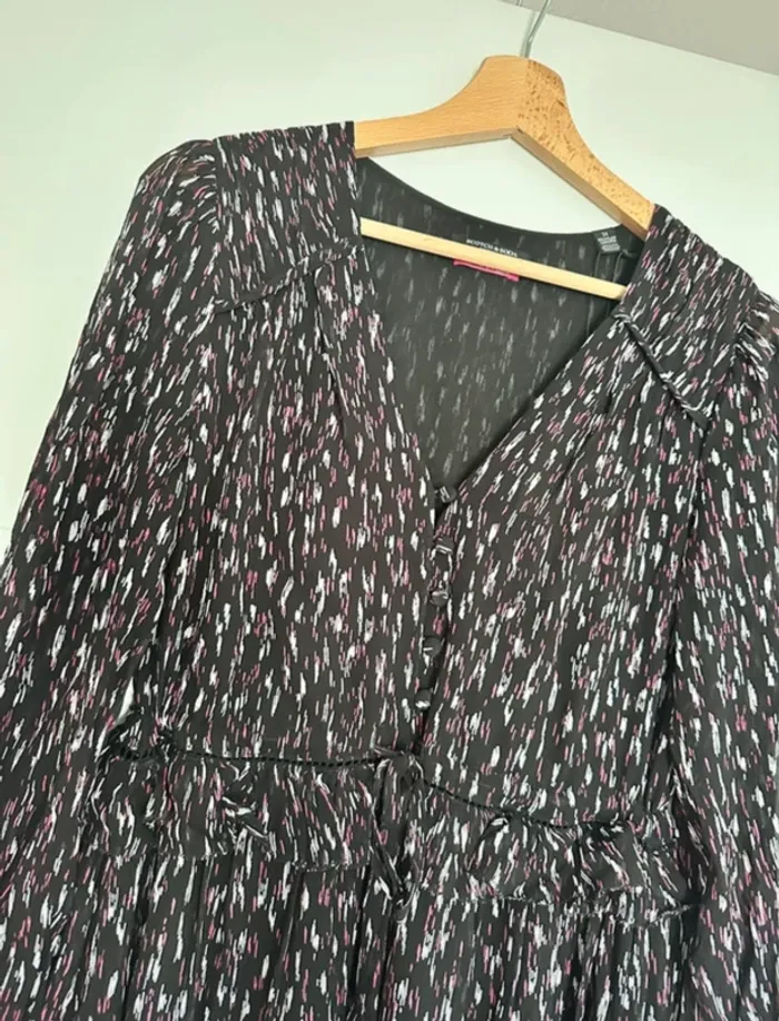 Robe longue Scotch & Soda noire fluide - T34 / XS - photo numéro 2