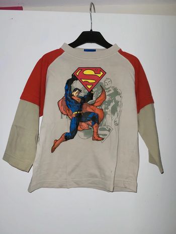 Tee-shirt manche longue superman garçon 3 ans
