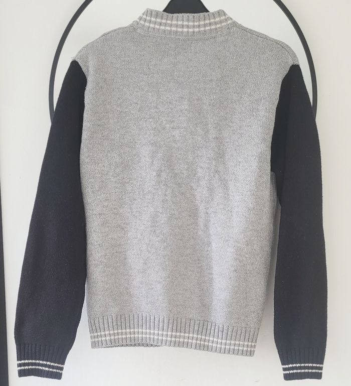 Cardigan épais gris et bleu marine marque Name It - photo numéro 2