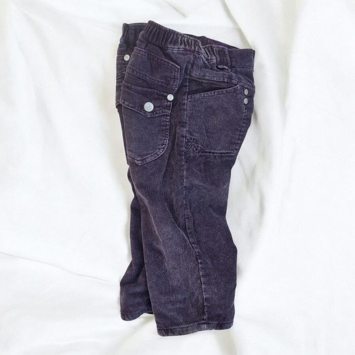Pantalon bébé 18 mois Grain de Blé – Vintage 2006 - velours Violet - photo numéro 2