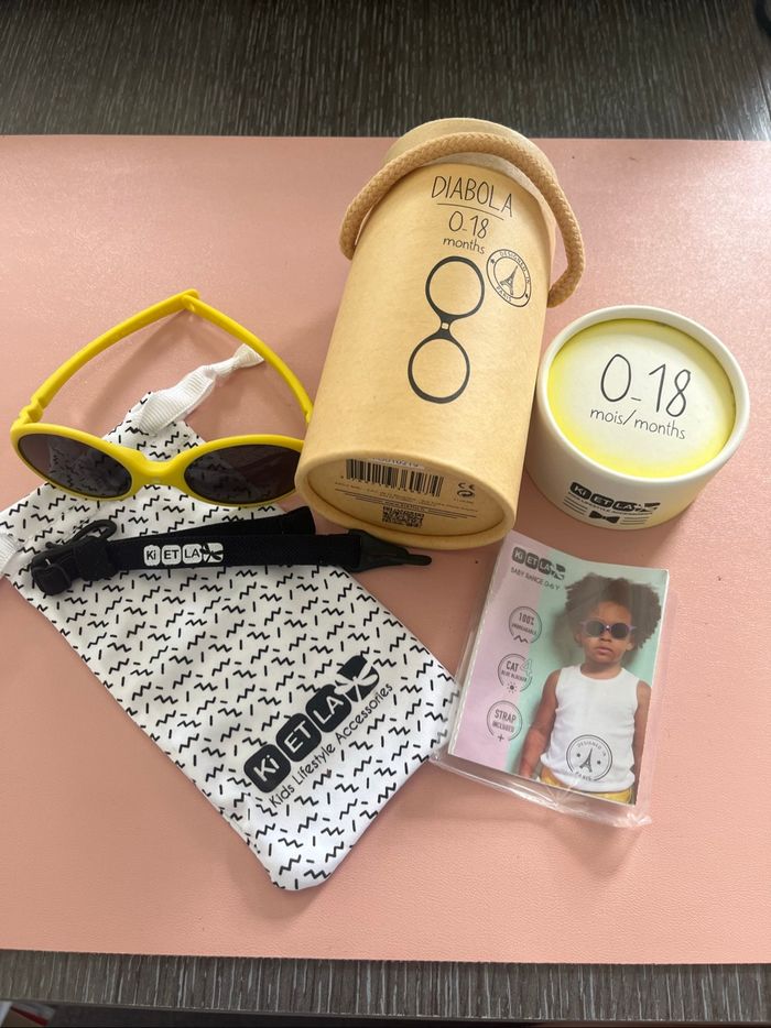Lunettes de soleil bébé Jaune - photo numéro 2