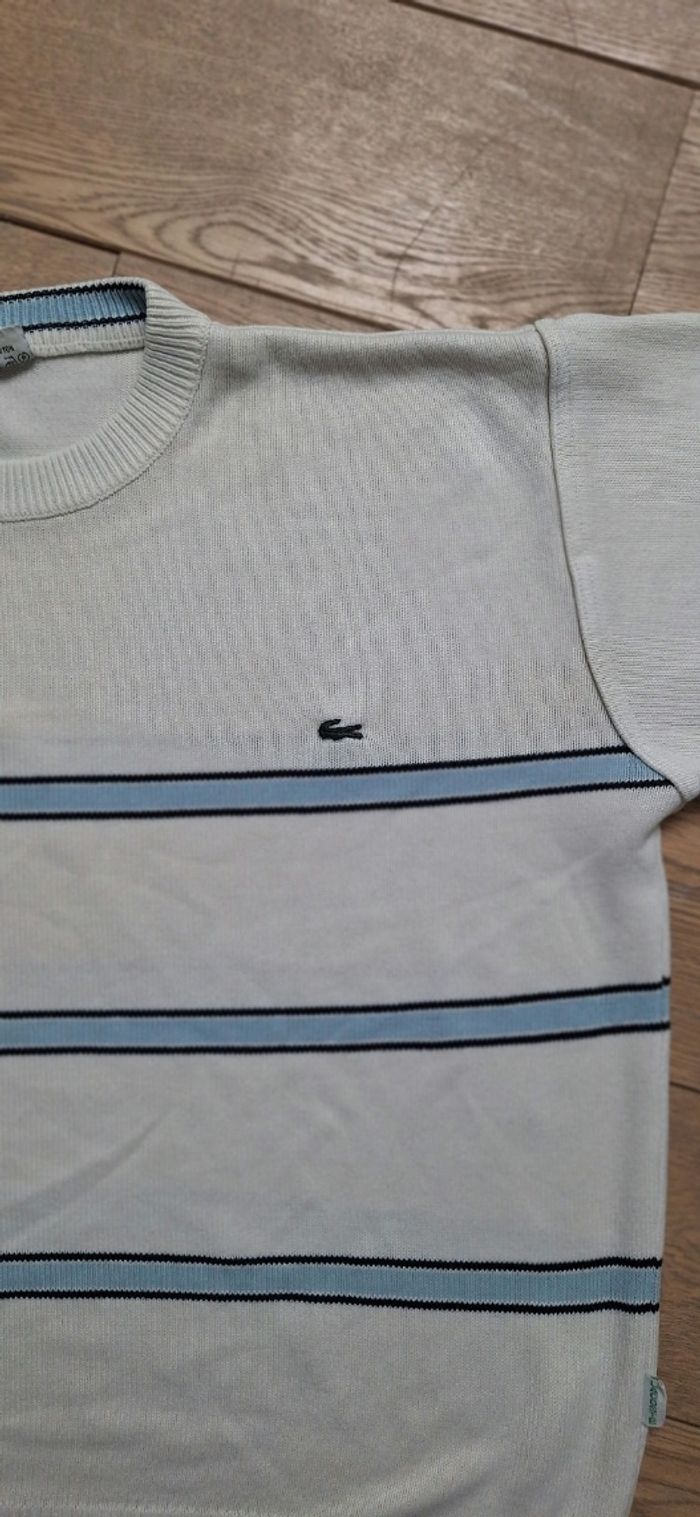 Pull rayé vintage Lacoste - photo numéro 2