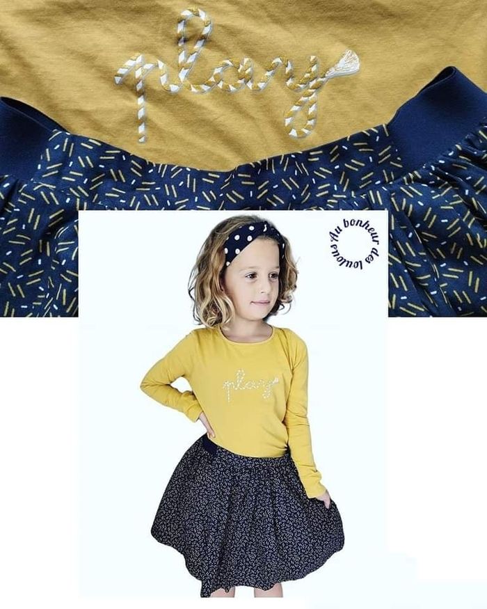 10 ans ensemble Okaïdi teeshirt et jupe ( sans Bandeau)