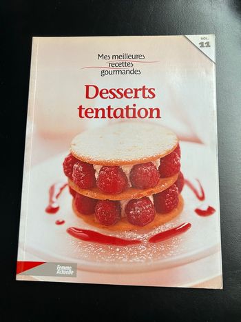 Livre de recettes de desserts tentation