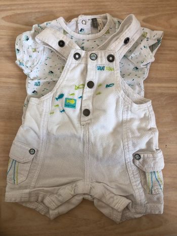 Ensemble salopette short & T-shirt