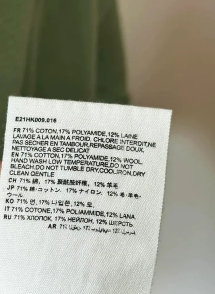 Ami Paris pull vert menthe – Logo cœur brodé rouge – Unisexe T.S - photo numéro 8