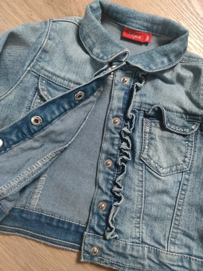 Veste en jeans 18 mois fille neuve - photo numéro 2