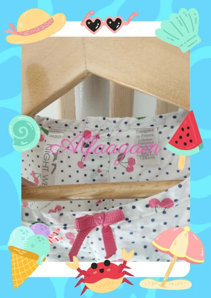 Pyjama okaidi 8ans été cerises - photo numéro 2